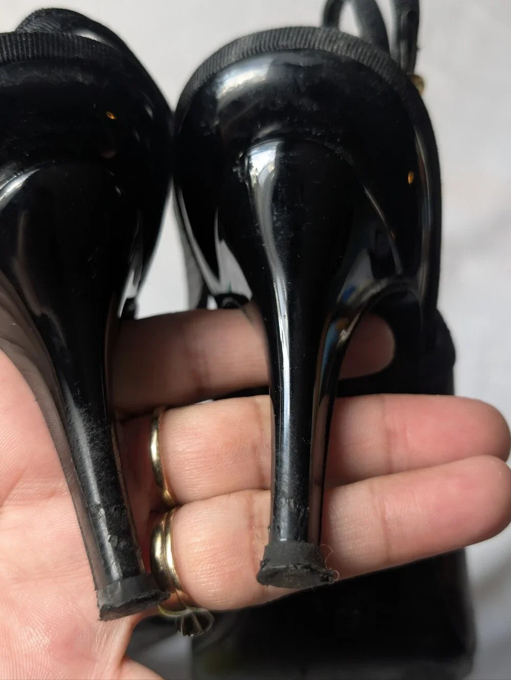 CHANEL Black Slingback Mules with Signature Bow